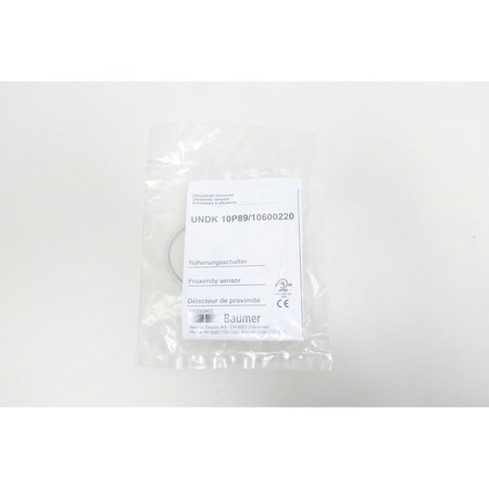 Baumer Ultrasonic Proximity Sensor UNDK 10P89/10600220